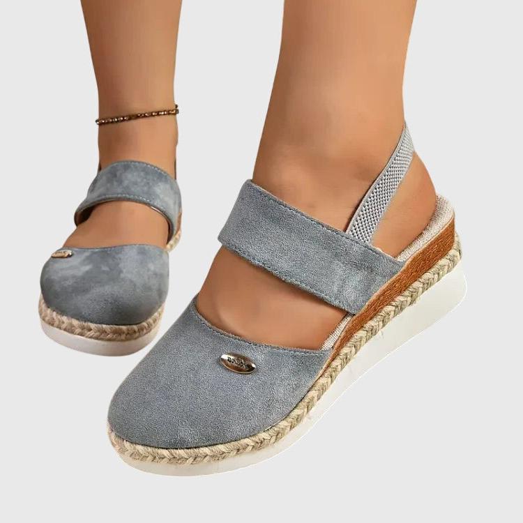 Women's Orthopedic Sandals | Espadrille Wedge & Elastic Slingback
