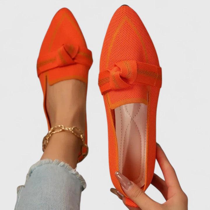 Women's Orthopedic Sandals | Pointed Toe Knot Detail Slip-On Flat