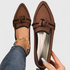 Women's Orthopedic Sandals | Pointed Toe Knot Detail Slip-On Flat