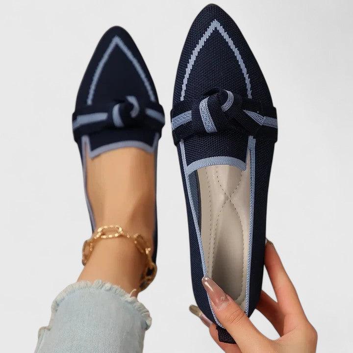 Women's Orthopedic Sandals | Pointed Toe Knot Detail Slip-On Flat