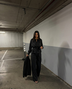 Women's Peplum Top | Tie Waist Blouson Sleeve