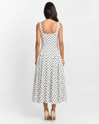 Women's Pleated Midi Dress | V-Neck Fit & Flare