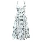 Women's Pleated Midi Dress | V-Neck Fit & Flare