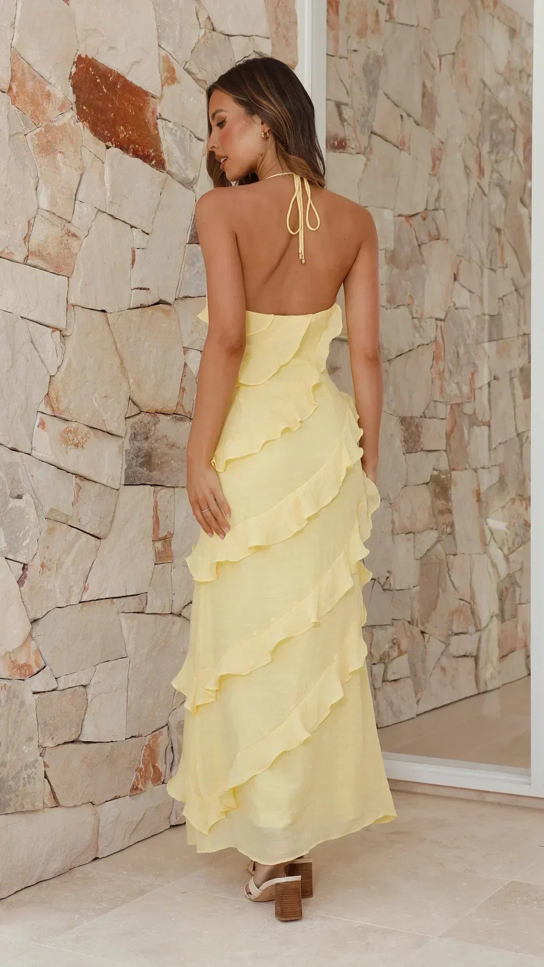 Women's Ruffle Maxi Dress | Flowing Silhouette & Elegant Ruffle Detail
