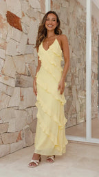 Women's Ruffle Maxi Dress | Flowing Silhouette & Elegant Ruffle Detail