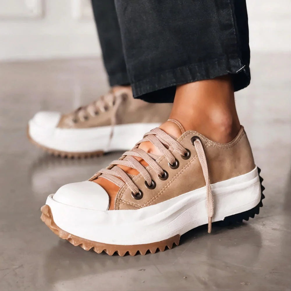 Women's Shoes | Platform Lace-Up Trainers with Chunky Sole