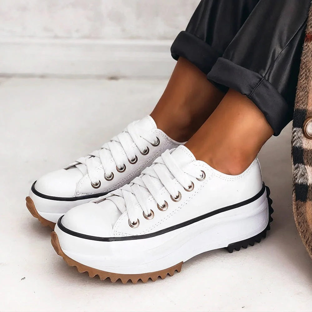 Women's Shoes | Platform Lace-Up Trainers with Chunky Sole