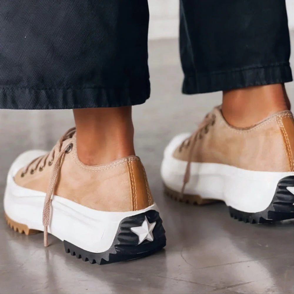 Women's Shoes | Platform Lace-Up Trainers with Chunky Sole