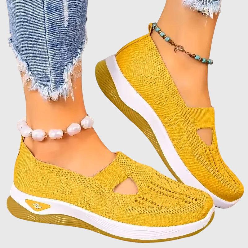 Women's Slip On | Knit Mesh Breathable & Cushioned Sole
