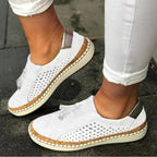 Women's Slip Ons | Perforated Detail Tassel & Flatform Sole
