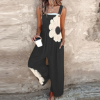 Women's Summer Jumpsuit | Floral Print & Wide Leg