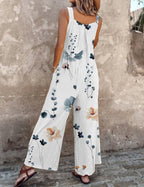 Women's Summer Jumpsuit | Floral Print & Wide Leg