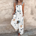 Women's Summer Jumpsuit | Floral Print & Wide Leg