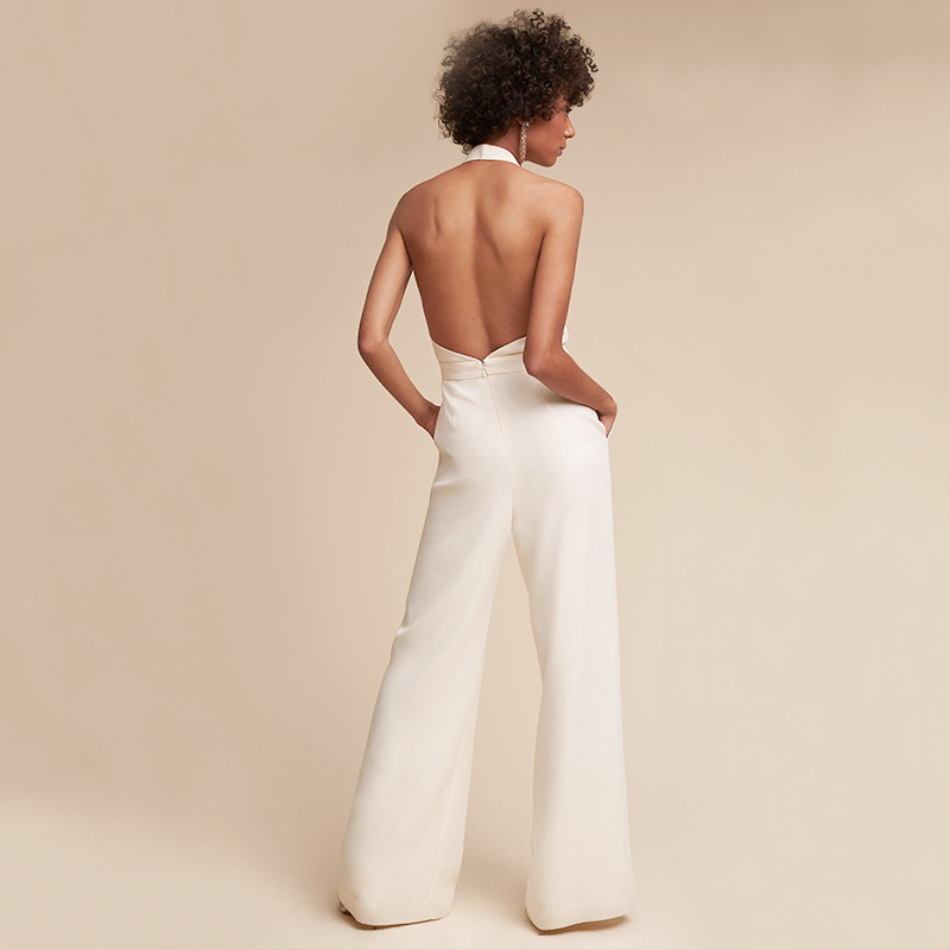 Women's Summer Jumpsuit | Halter Neck & Wide Leg