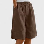 Women's Summer Shorts | Elastic Waist & Relaxed Wide Leg Fit