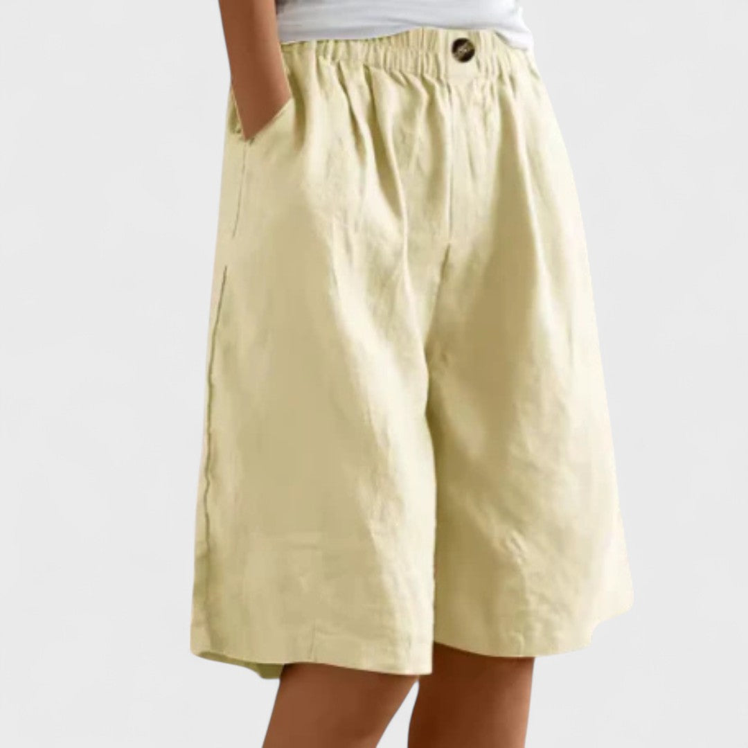 Women's Summer Shorts | Elastic Waist & Relaxed Wide Leg Fit
