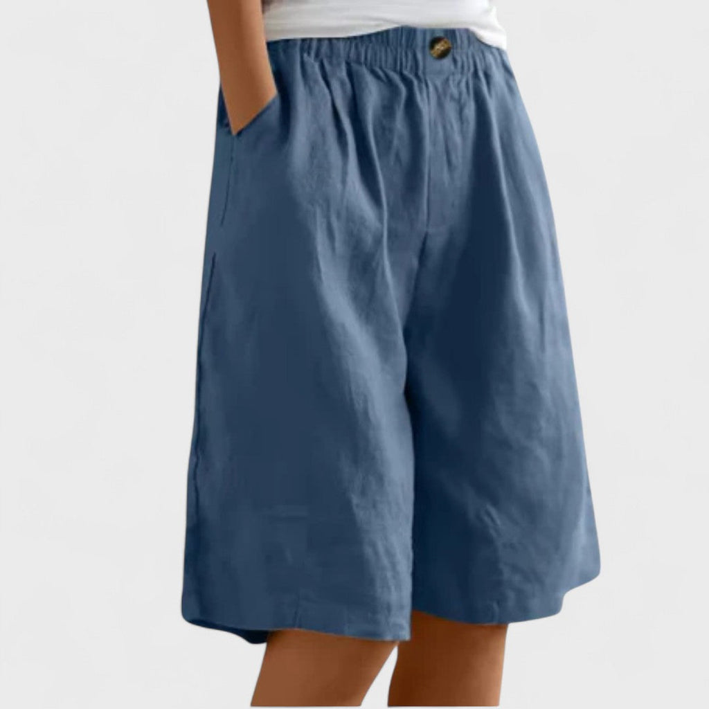 Women's Summer Shorts | Elastic Waist & Relaxed Wide Leg Fit