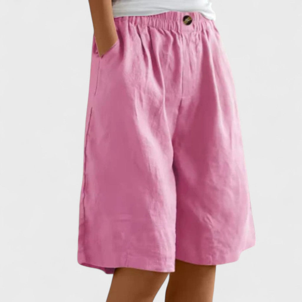 Women's Summer Shorts | Elastic Waist & Relaxed Wide Leg Fit