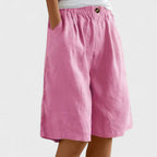 Women's Summer Shorts | Elastic Waist & Relaxed Wide Leg Fit