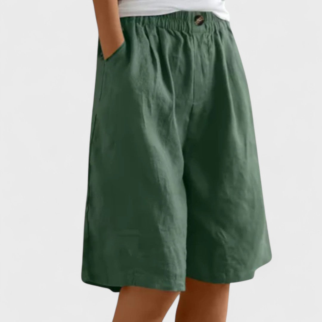 Women's Summer Shorts | Elastic Waist & Relaxed Wide Leg Fit