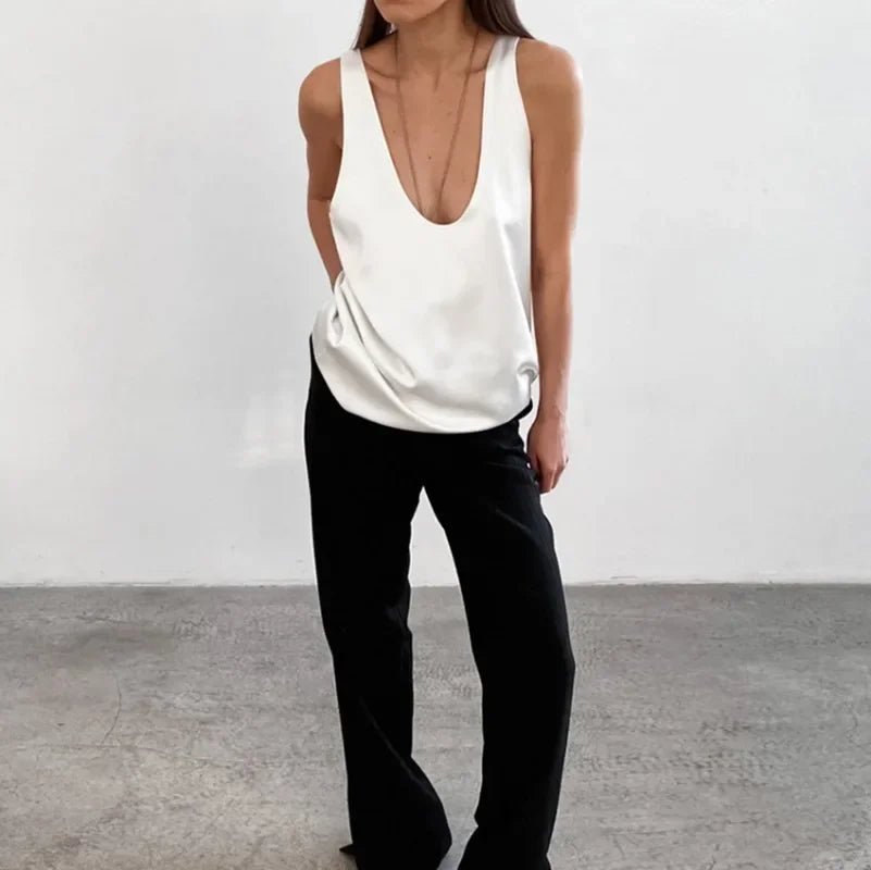 Women's Tank Top | Plunging U-Neck Design