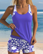 Women's Tankini | Floral Print Two Piece Swimsuit & Beach Swim Set