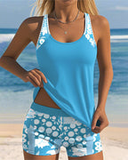 Women's Tankini | Floral Print Two Piece Swimsuit & Beach Swim Set