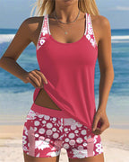 Women's Tankini | Floral Print Two Piece Swimsuit & Beach Swim Set