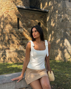Women's Top | Square Neck Tie Strap