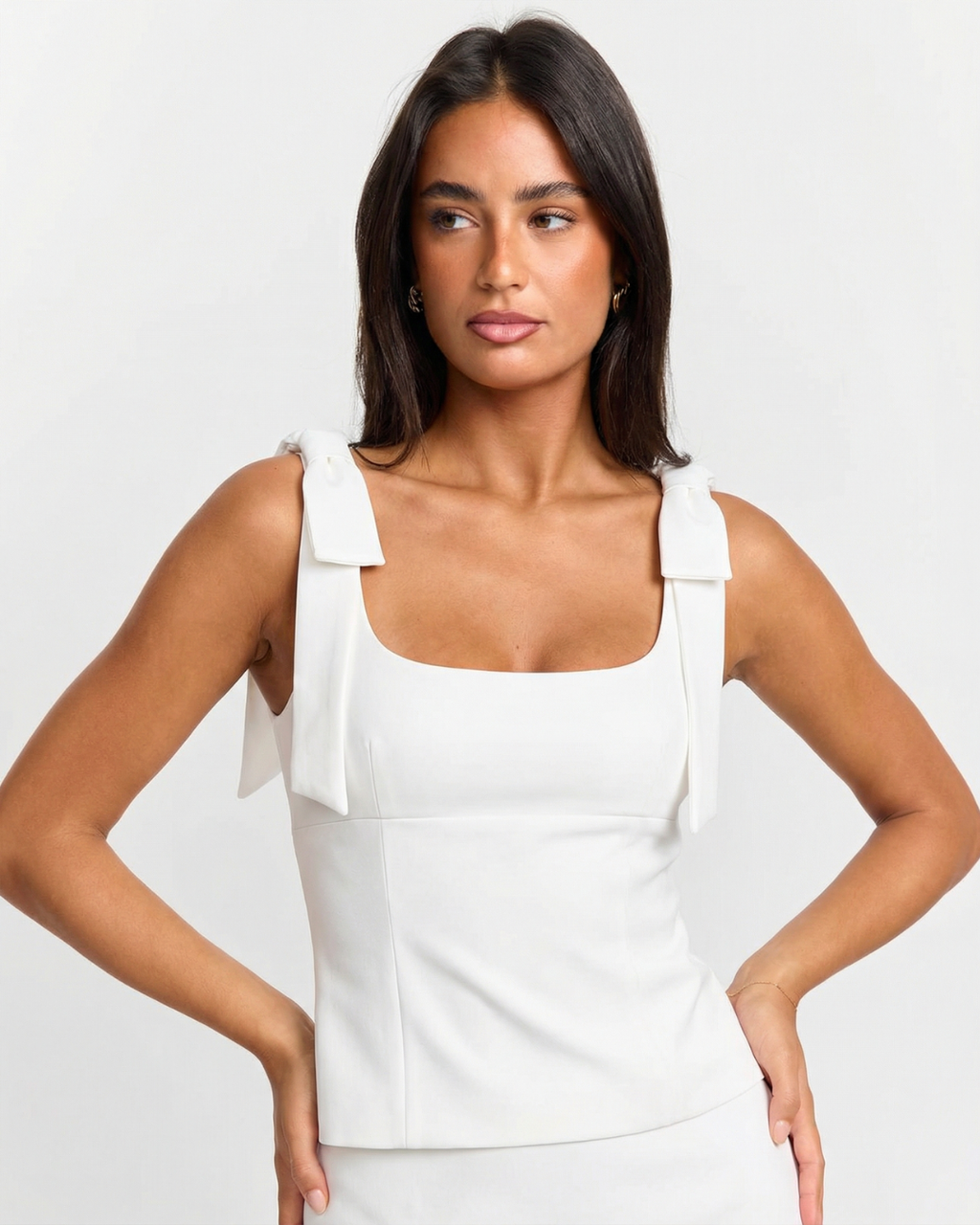 Women's Top | Square Neck Tie Strap