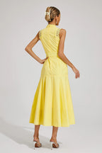 Women's Wedding Guest Midi Dress | Lace Trim & A-Line Skirt