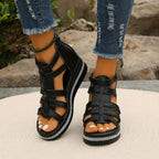 Women's Wedge Sandals | Gladiator Platform & Diamanté Trim