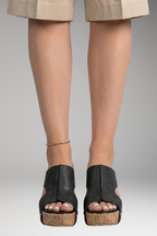 Women's Wedge Sandals | Open Toe Platform with Cork Sole