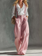 Women's Wide Leg Jumpsuit | High Waist Dungaree & Pleated Style