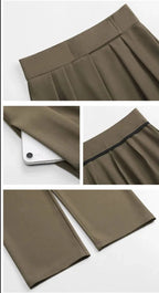 High Waist Wide Leg Suit Tailored Trousers 8