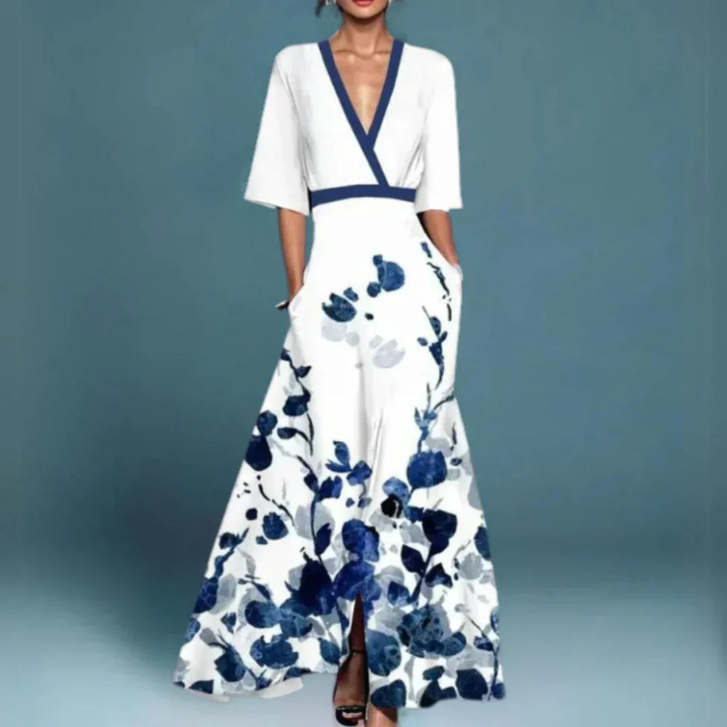Wrap Maxi Dress Women's | Elegant Floral Design & Timeless Style