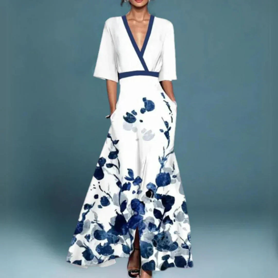 Wrap Maxi Dress Women's | Elegant Floral Design & Timeless Style