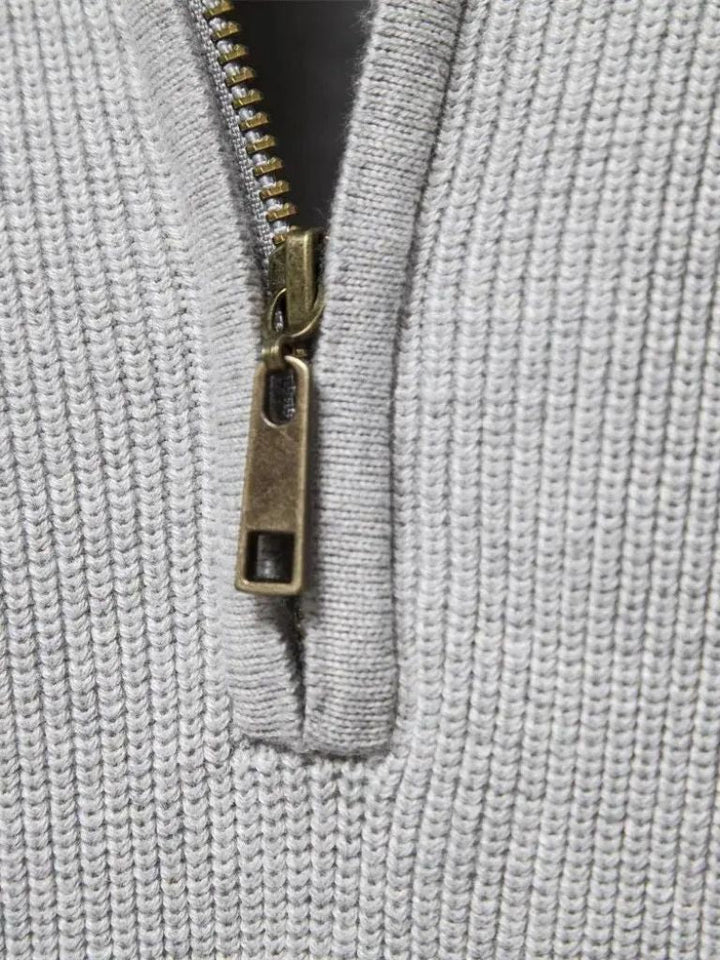 Elegant Quarter Zip Sweater - Cross &amp; Crown - Cross &amp; Crown