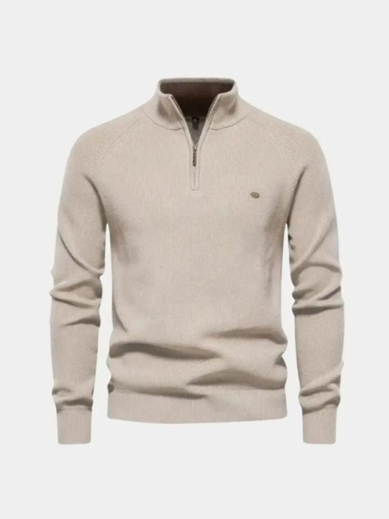 Elegant Quarter Zip Sweater - Cross &amp; Crown - Cross &amp; Crown