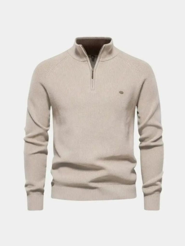Elegant Quarter Zip Sweater - Cross &amp; Crown - Cross &amp; Crown