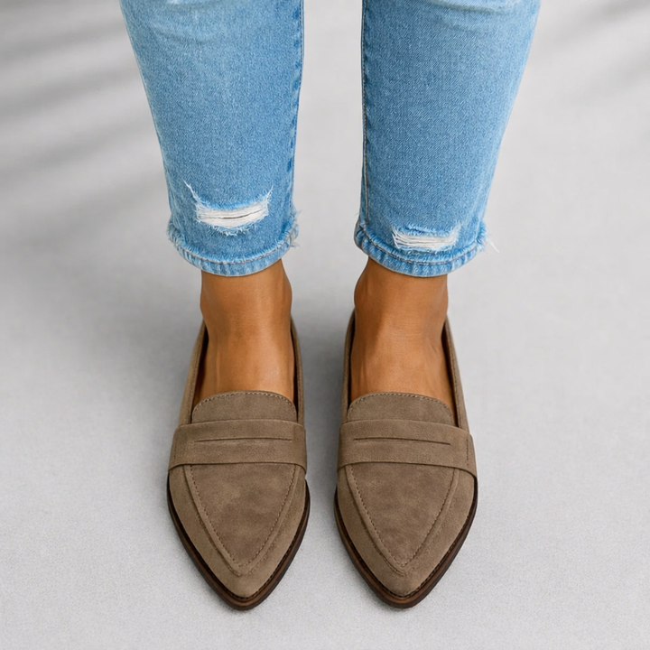 Image of Anna | Dame Pointy Tå Slip-On Loafers