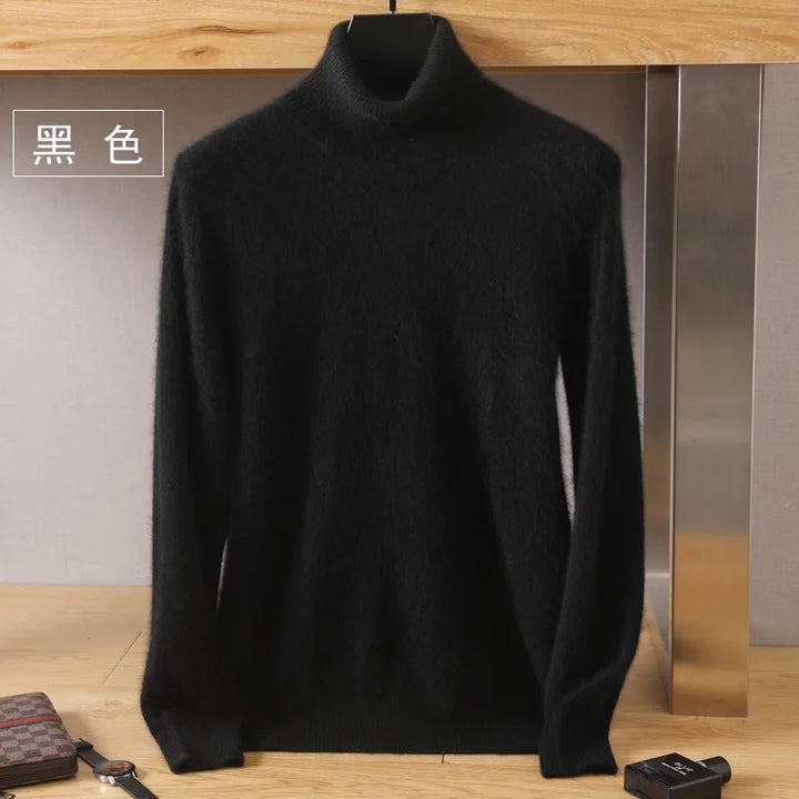 Aureo Japanese-Knit Cashmere Sweater for Men 100% Cashmere
