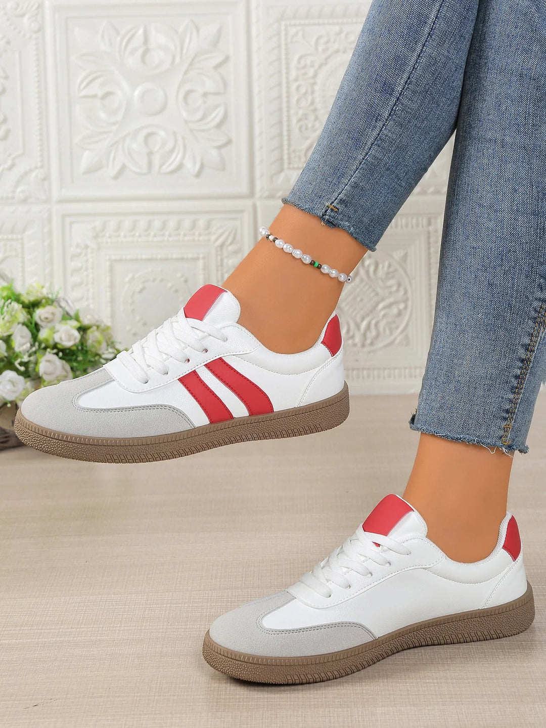 Bodil | Dame Snøresko Casual Sneakers - Image 1