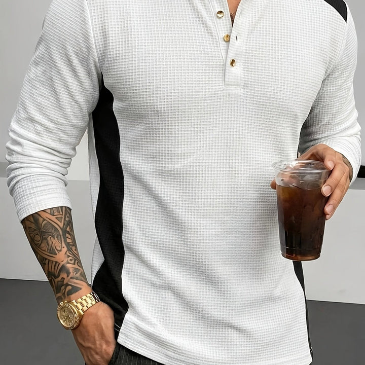Bowen | Textured Long-Sleeve Henley
