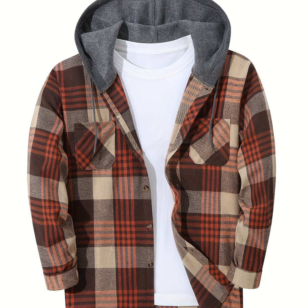 Bradley | Checked Hooded Shirt