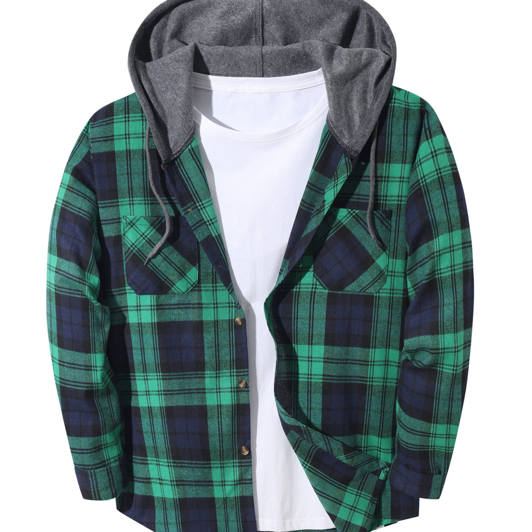 Bradley | Checked Hooded Shirt