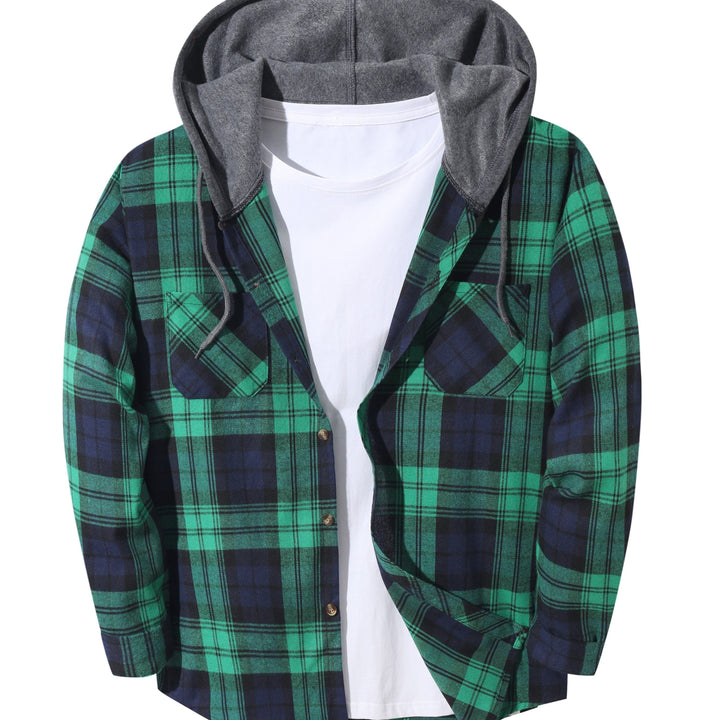 Bradley | Checked Hooded Shirt