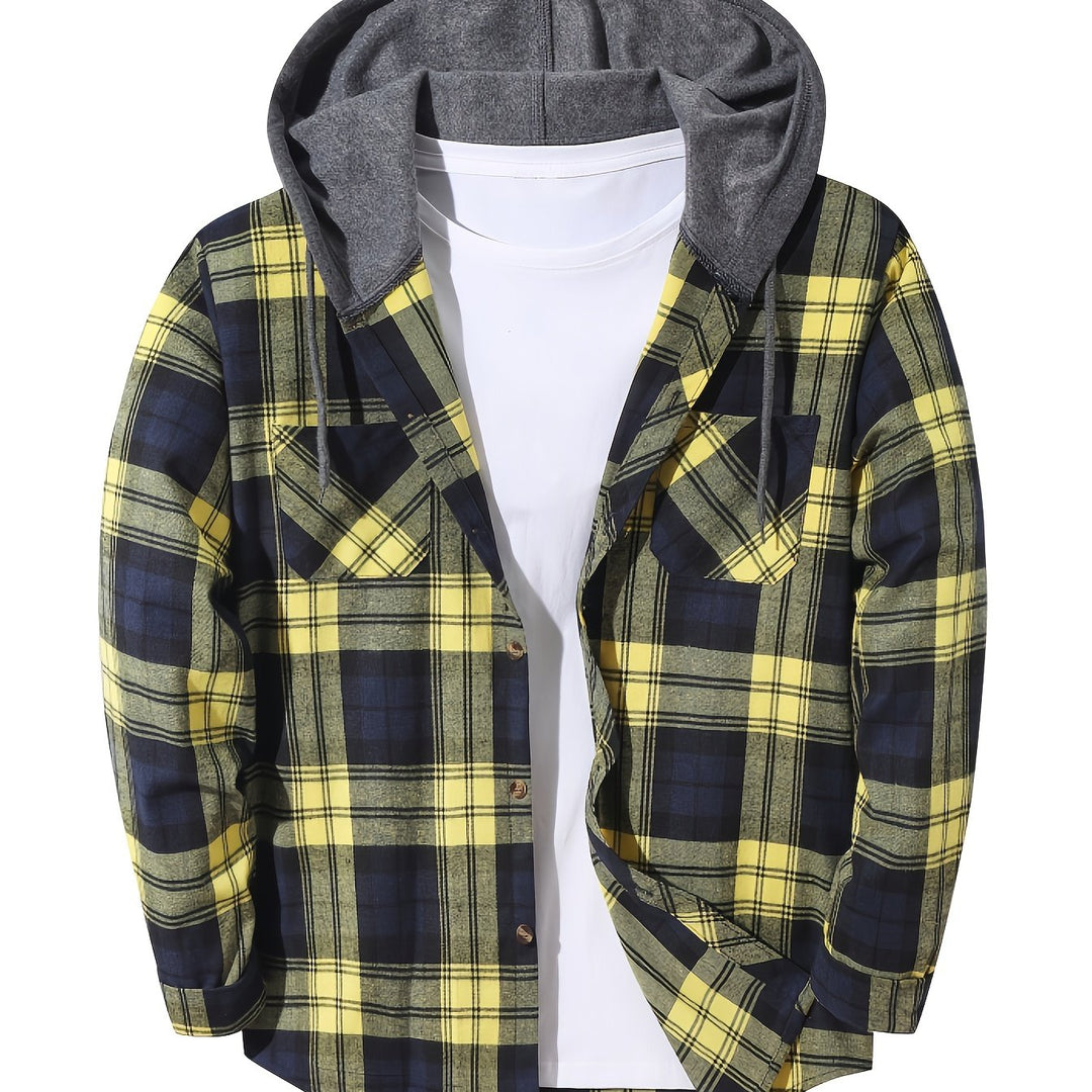 Bradley | Checked Hooded Shirt