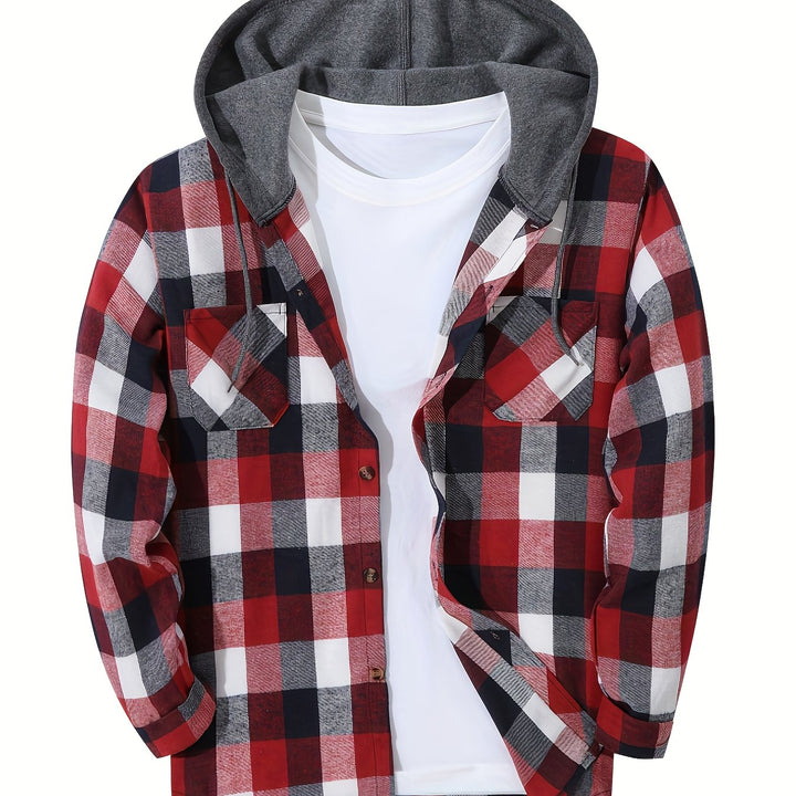 Bradley | Checked Hooded Shirt