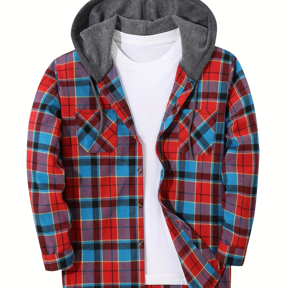Bradley | Checked Hooded Shirt
